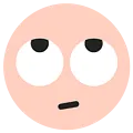 TikTok Face with rolling eyes emoji ([facewithrollingeyes]) - 120x120